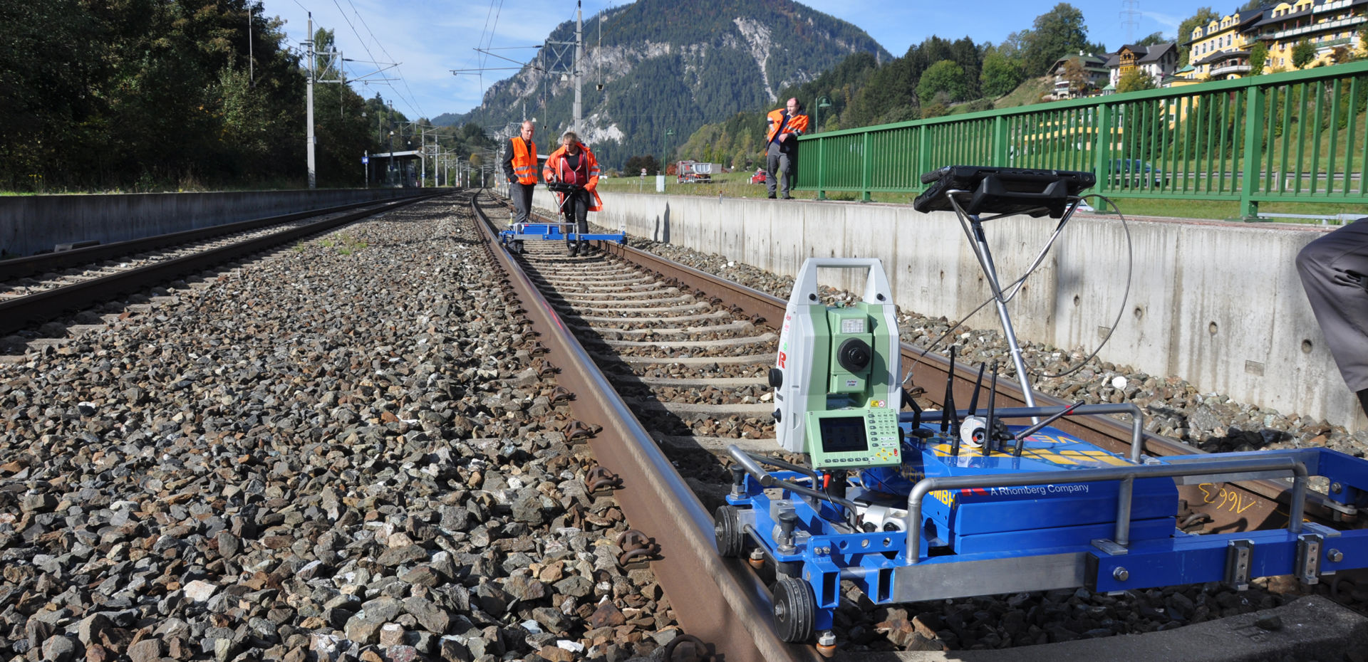 Gleisvermessung für Stopfarbeiten